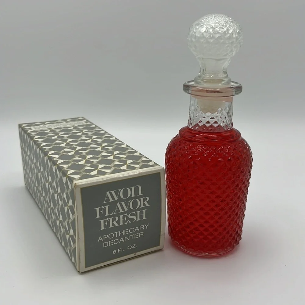 AVON FLAVOR FRESH APOTHECARY DECANTER 6oz VINTAGE IN BOX